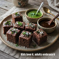 Steamed millet dhokla with green and tamarind chutney