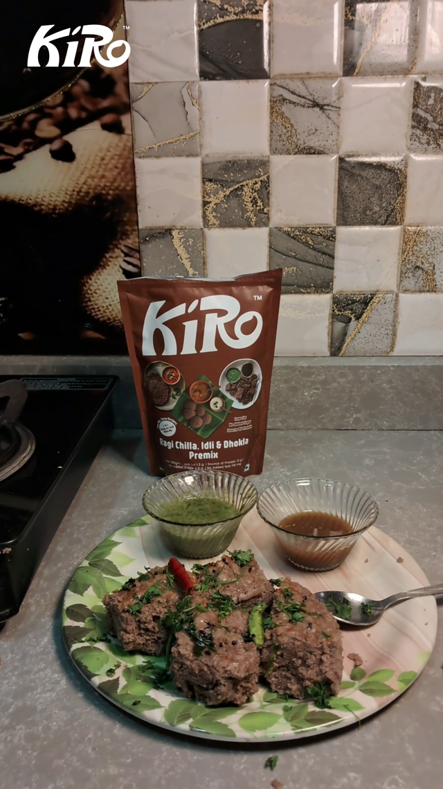 Ragi Dhokla in 10 mins